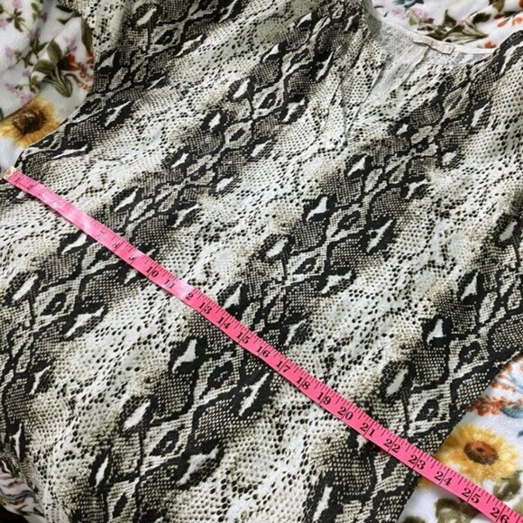 Anna Melani Linen Tunic Dress Womens M Snake Animal Print Made in Italy - Picture 6 of 10